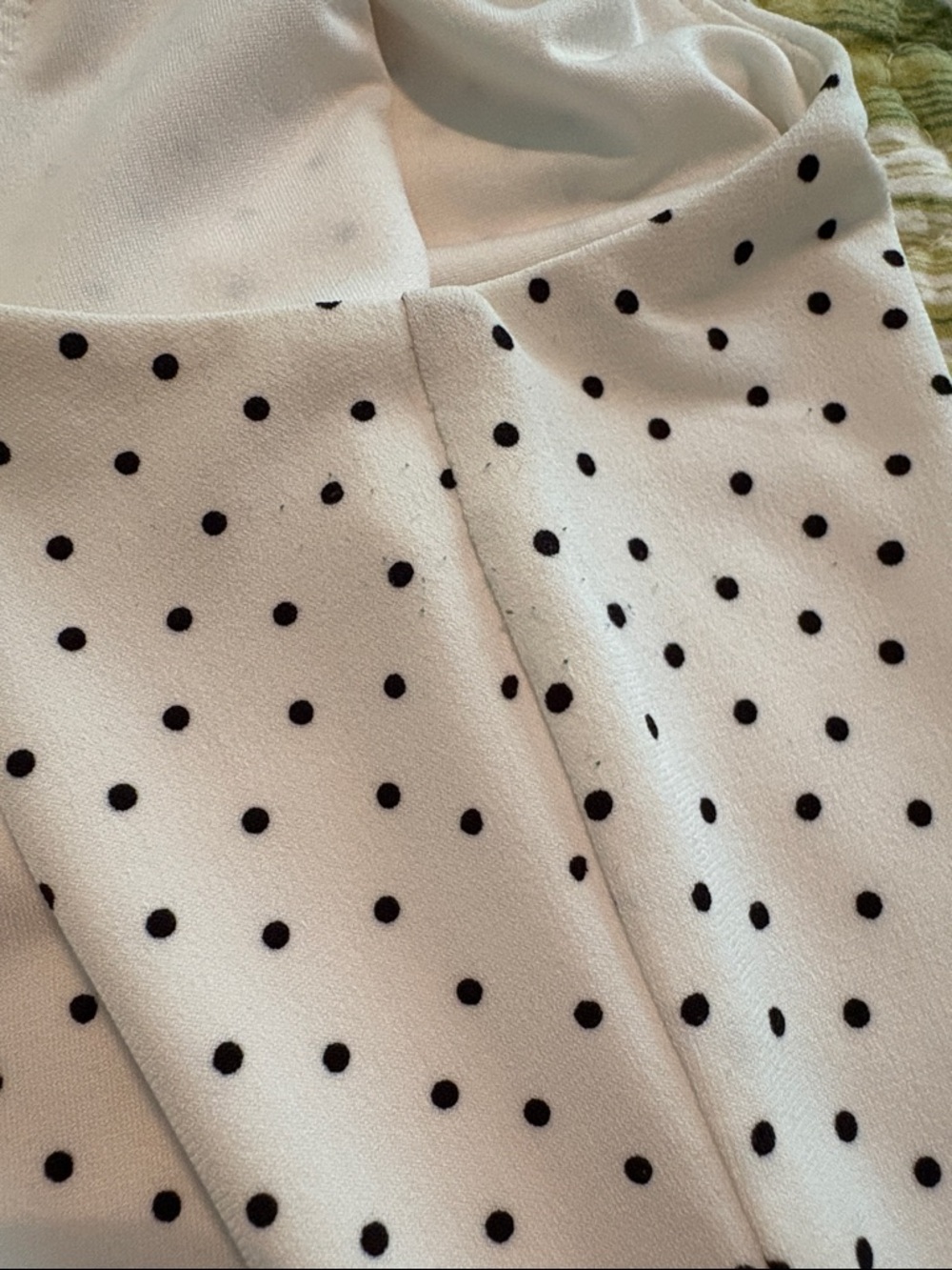 2 White House Black Market Sleeveless Lined V-Neck Tops: Pink White Polka Dot - Picture 16 of 16